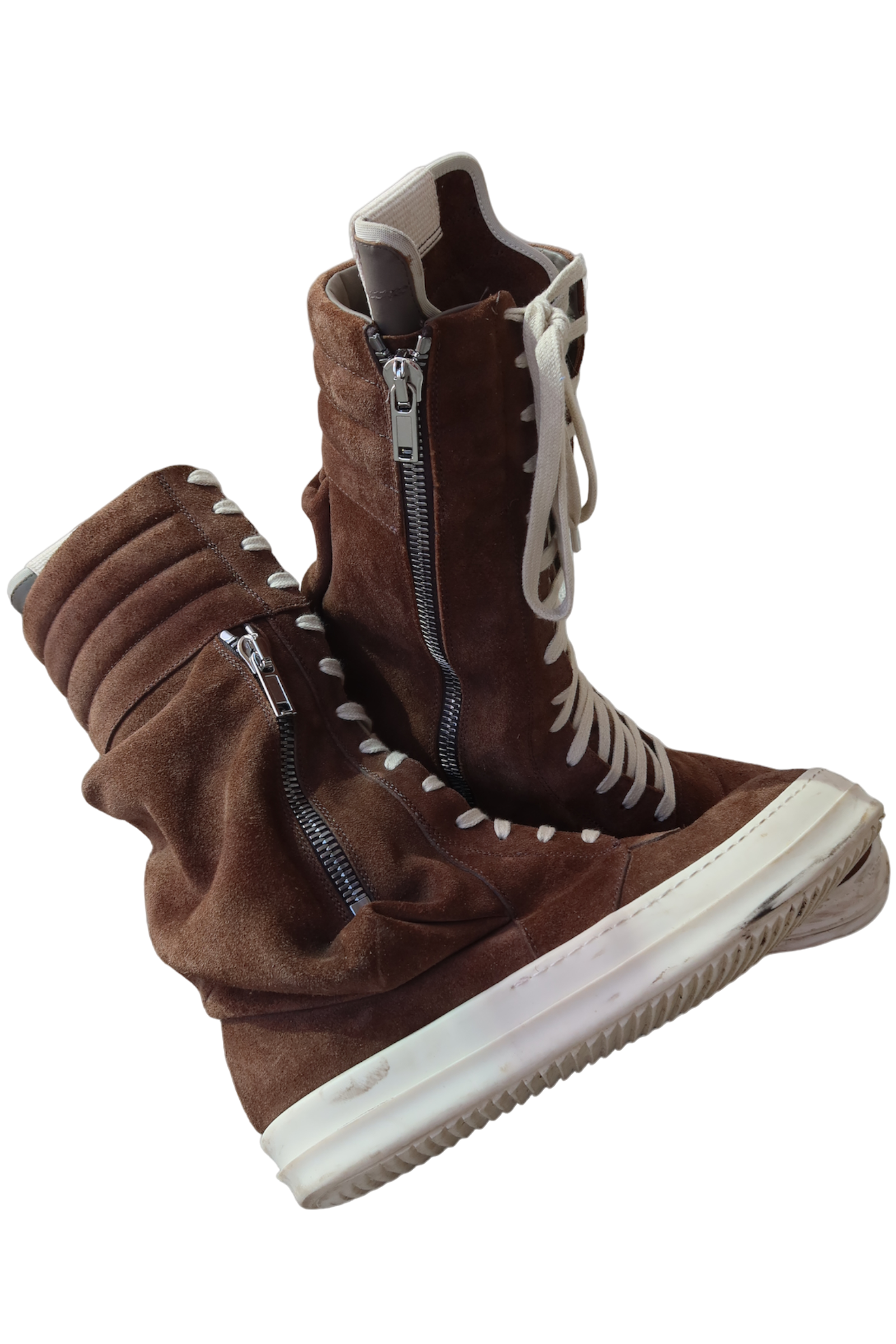 Rick Owens Taupe Suede Cargobasket